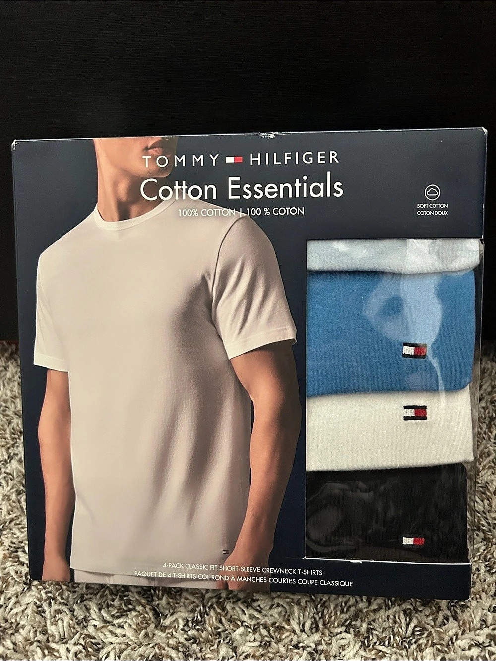 Tommy Hilfiger Cotton Essentials Men's Cotton T-Shirt 4-Pack XL NWT